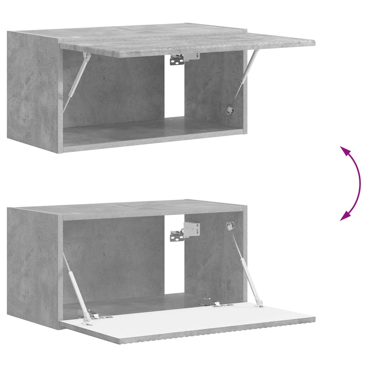 TV Cabinet Set 4 pcs Concrete Grey Engineered Wood