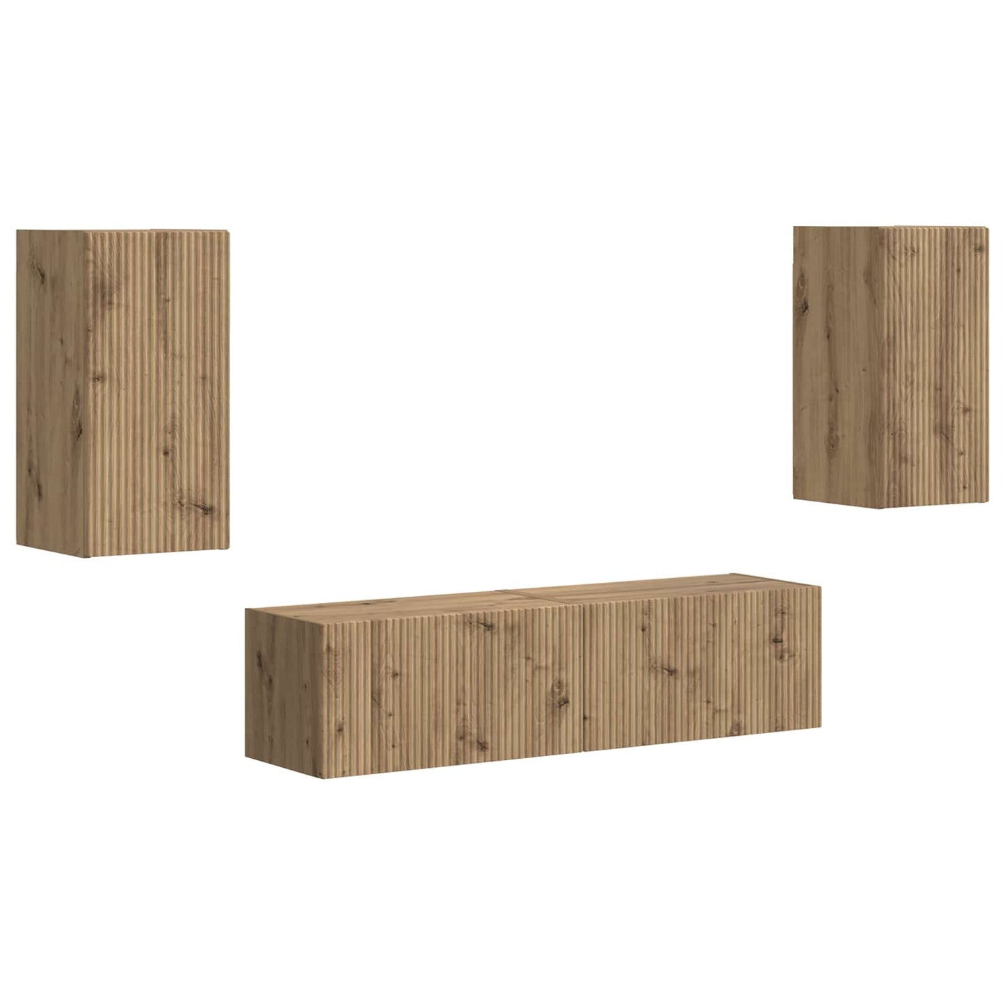 TV Cabinet Set 4 pcs Artisan Oak Engineered Wood