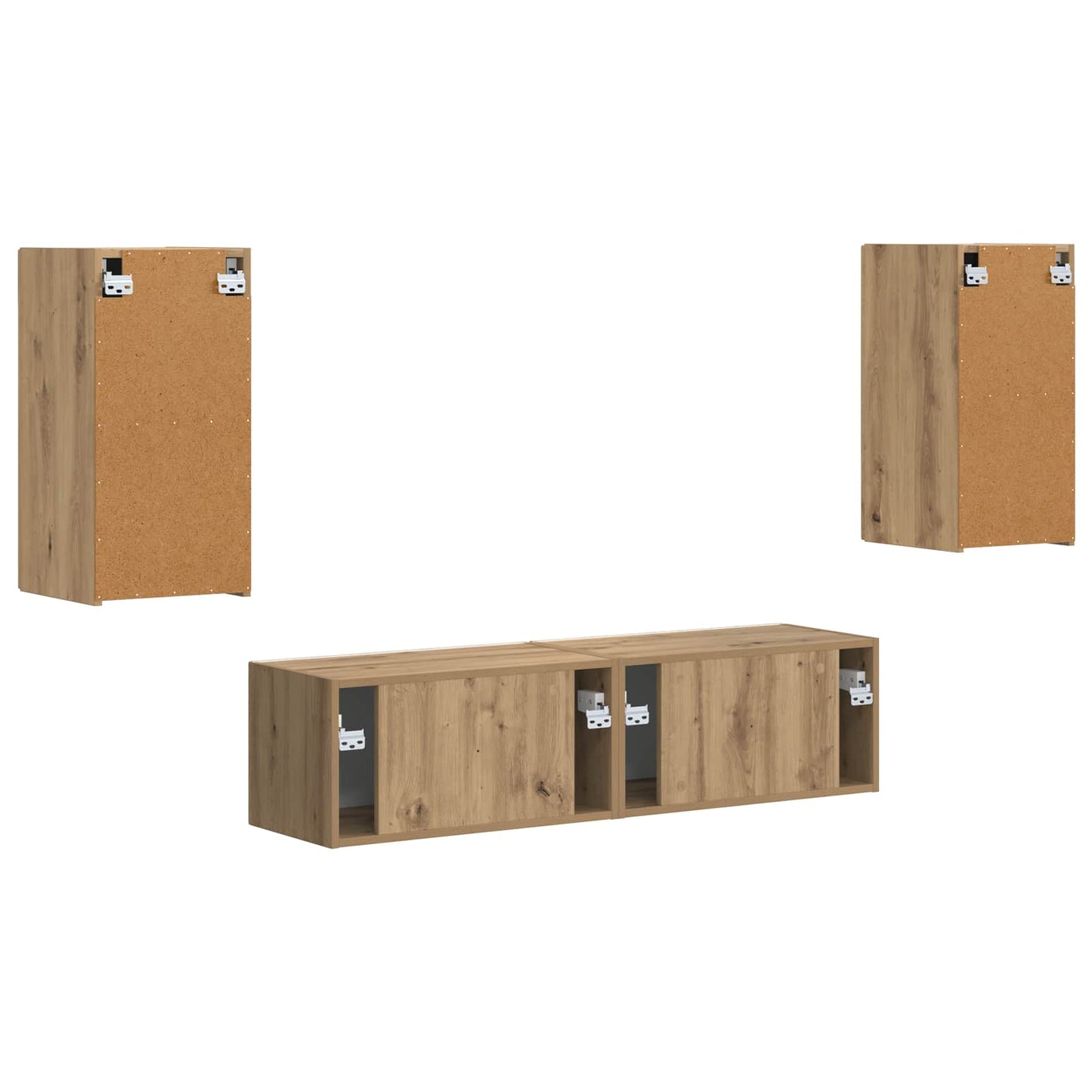TV Cabinet Set 4 pcs Artisan Oak Engineered Wood