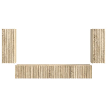 TV Cabinet Set 4 pcs Sonoma Oak Engineered Wood