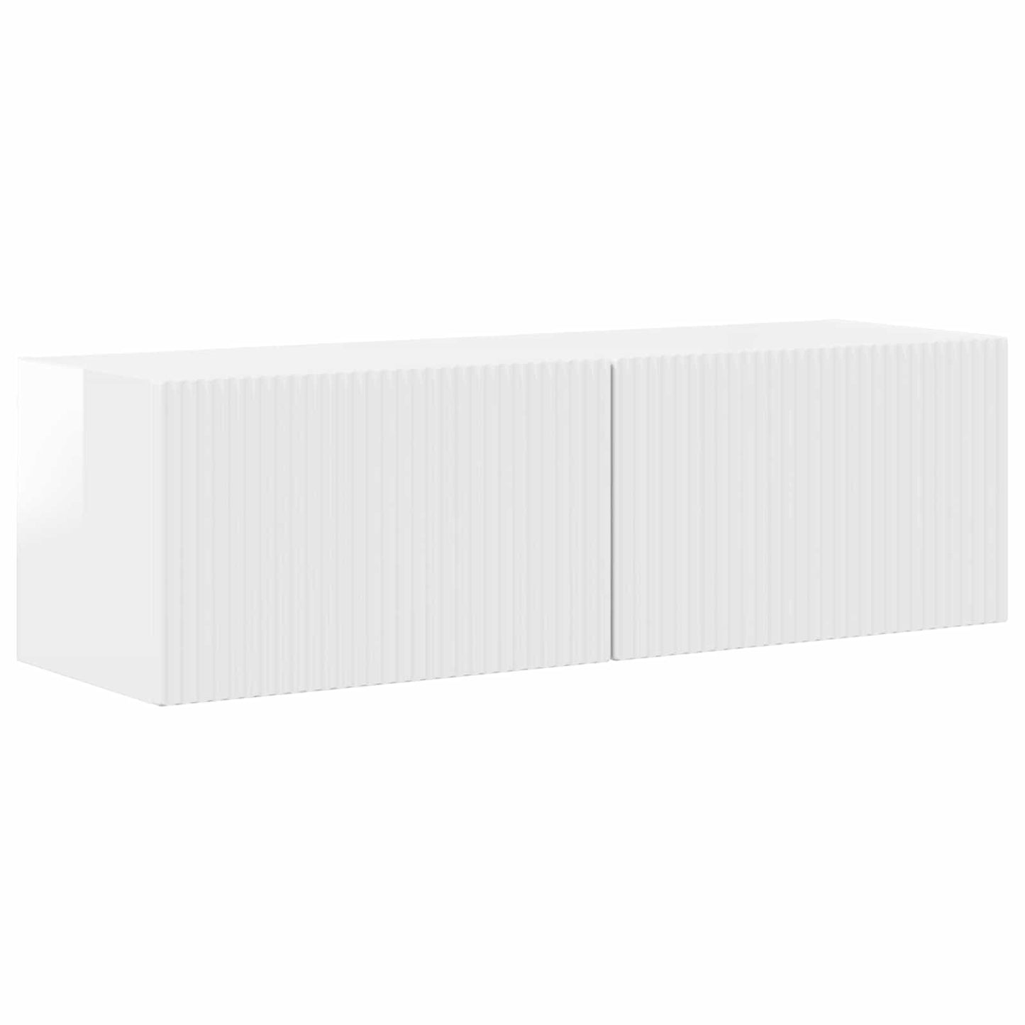 TV Cabinet Set 4 pcs High Gloss White Engineered Wood