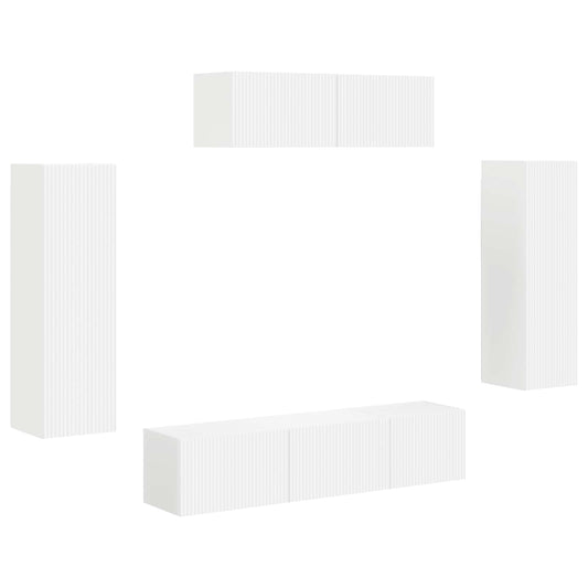 TV Cabinet 5 pcs White