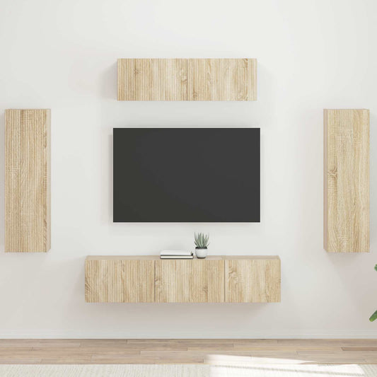 TV Cabinet 5 pcs Sonoma Oak