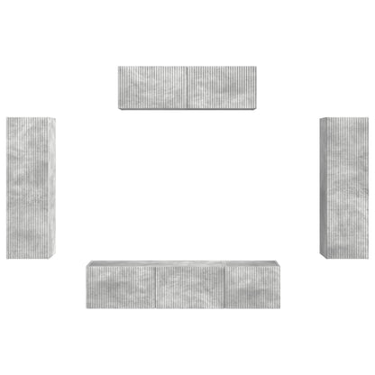 TV Cabinet 5 pcs Concrete Grey