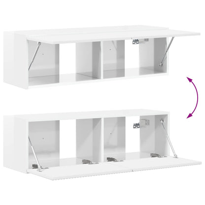 TV Cabinet 5 pcs High Gloss White