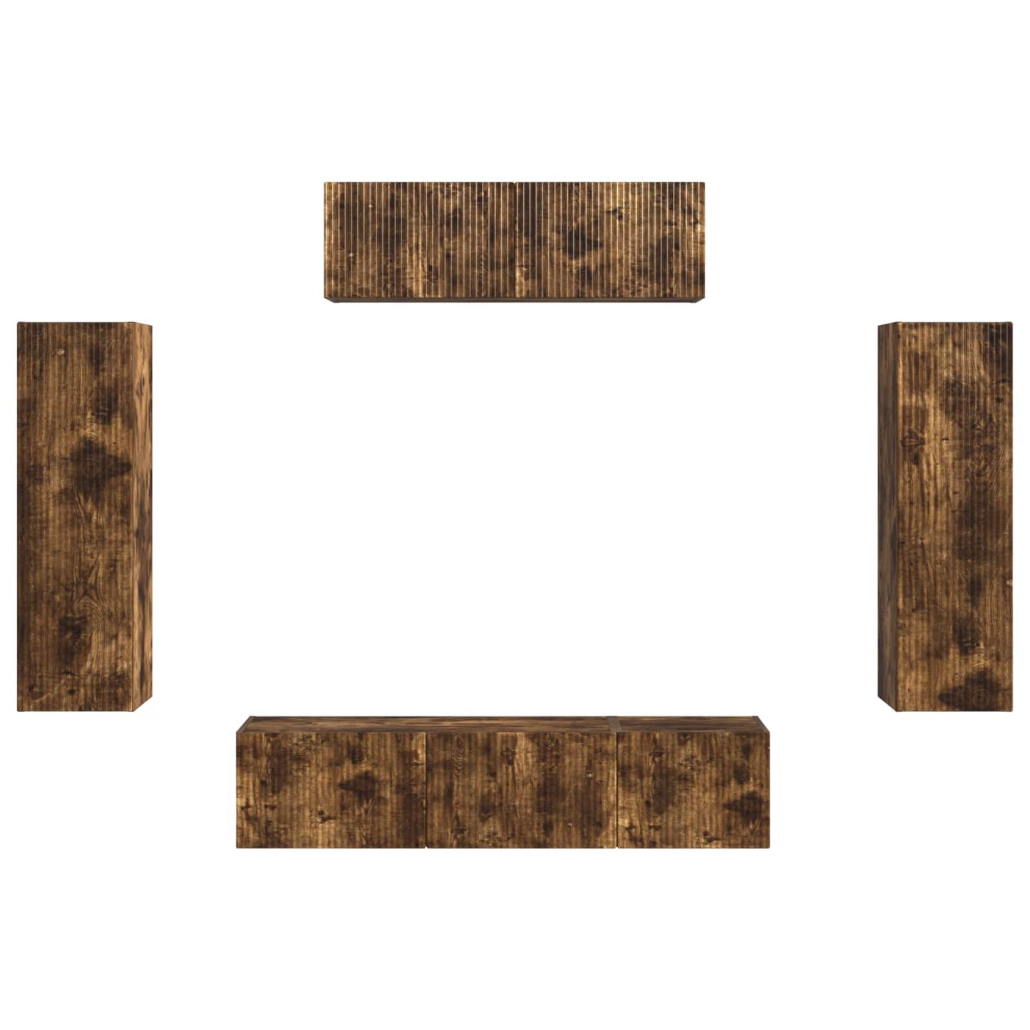 TV Cabinet 5 pcs Smoked Oak