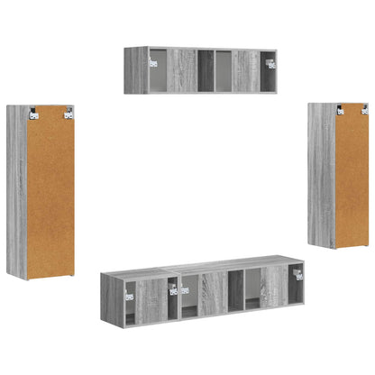 TV Cabinet 5 pcs Grey Sonoma