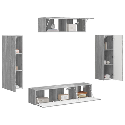 TV Cabinet 5 pcs Grey Sonoma