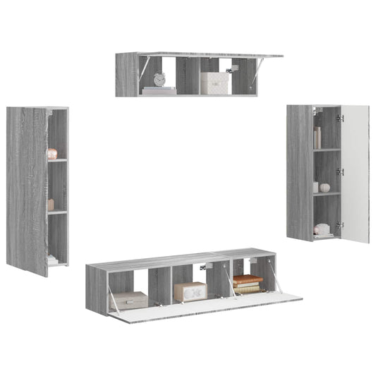 TV Cabinet 5 pcs Grey Sonoma