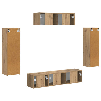 TV Cabinet 5 pcs Artisan Oak