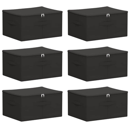 Storage Box 6 pcs Anthracite 43 x 34 x 23 cm Non-woven fabric