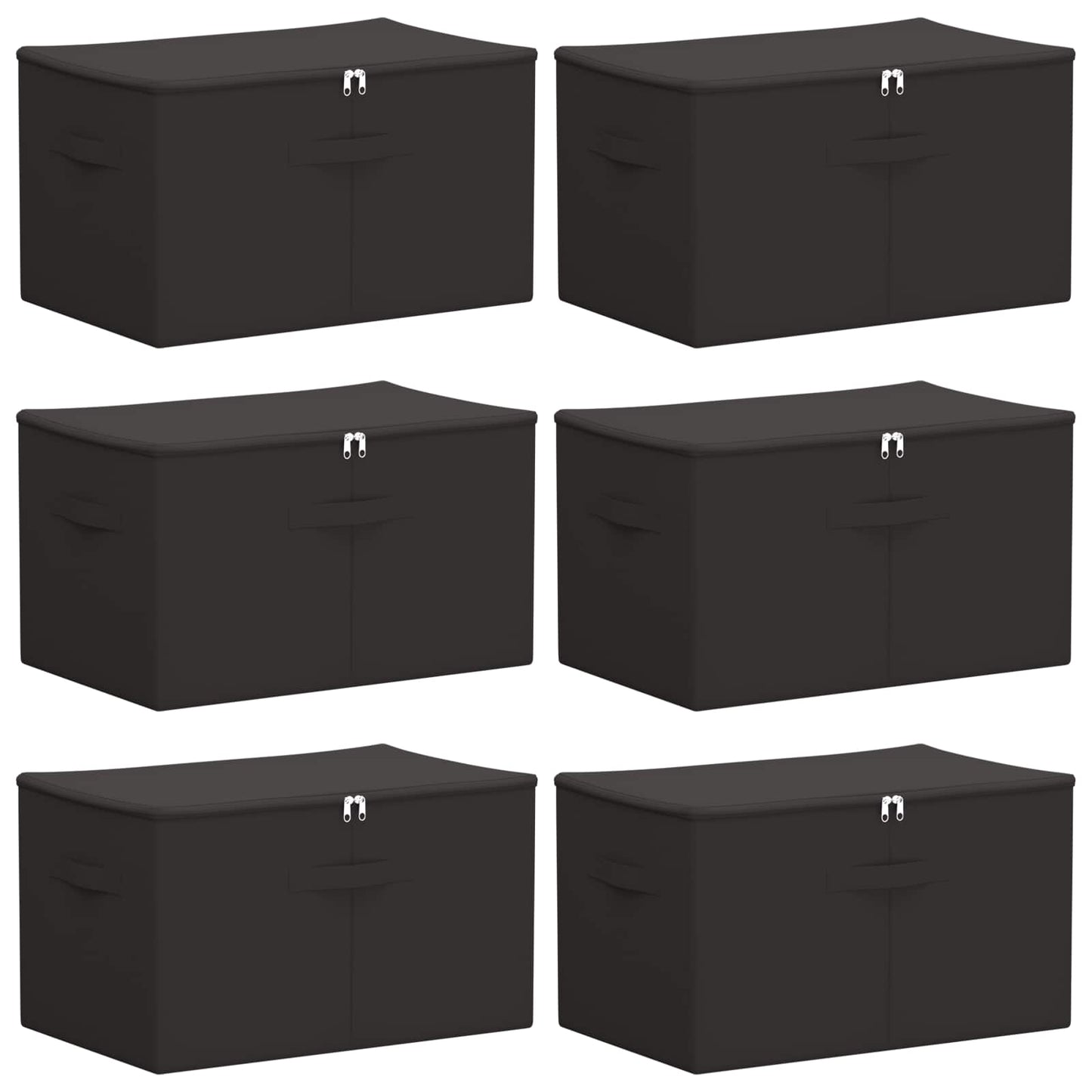 Storage Box 6 pcs Anthracite 60 x 43 x 35 cm Non-woven fabric