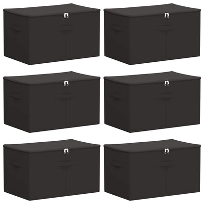 Storage Box 6 pcs Anthracite 60 x 43 x 35 cm Non-woven fabric