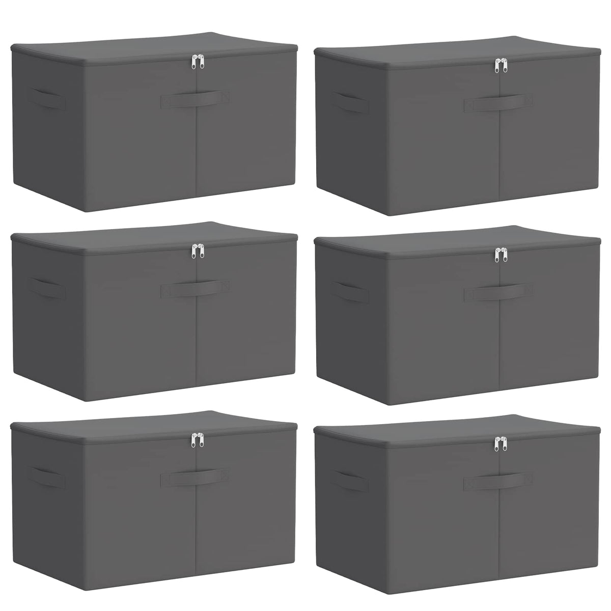 Storage Box 6 pcs Non-woven fabric 60 x 43 x 35 cm 90.3 L