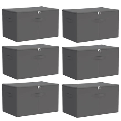 Storage Box 6 pcs Non-woven fabric 60 x 43 x 35 cm 90.3 L