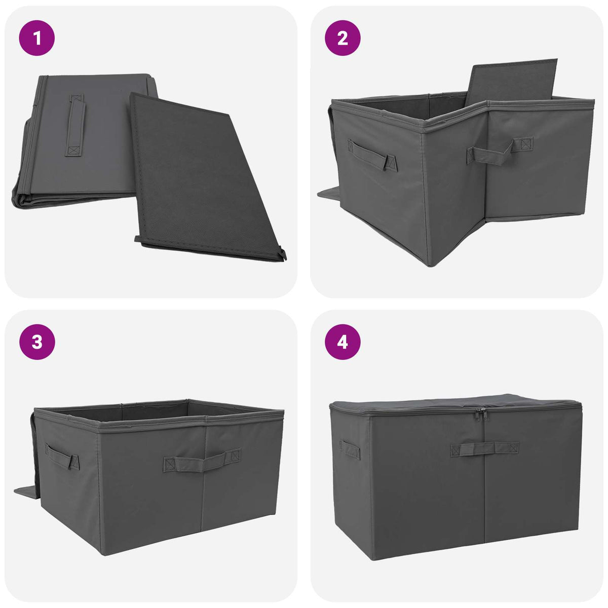 Storage Box 6 pcs Non-woven fabric 60 x 43 x 35 cm 90.3 L