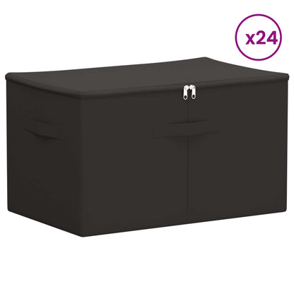 Storage Box 24 pcs Anthracite 60 x 43 x 35 cm Non-woven fabric