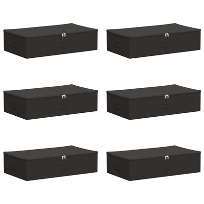 Storage Box 6 pcs Anthracite 70 x 40 x 18 cm Non-woven fabric
