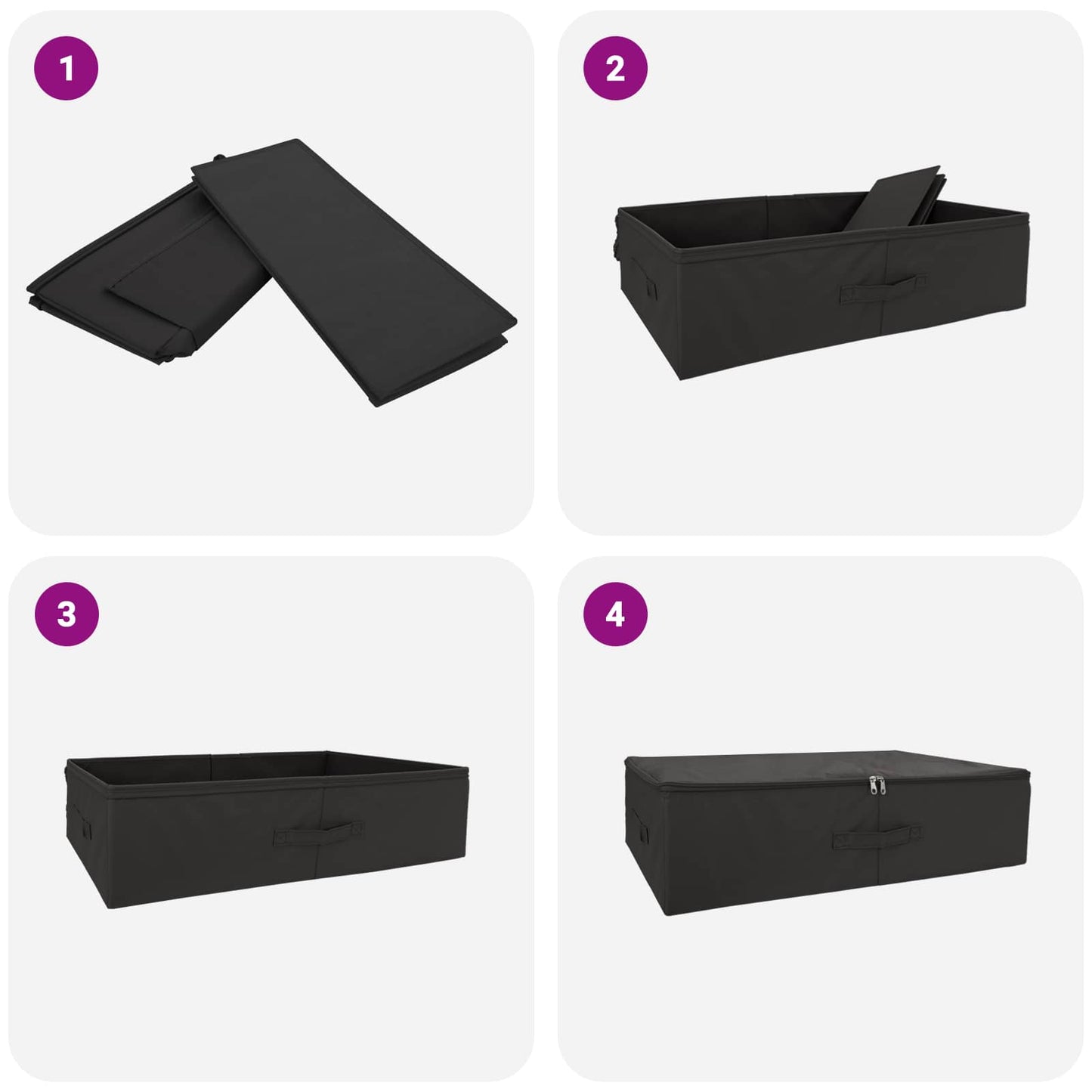 Storage Box 6 pcs Anthracite 70 x 40 x 18 cm Non-woven fabric