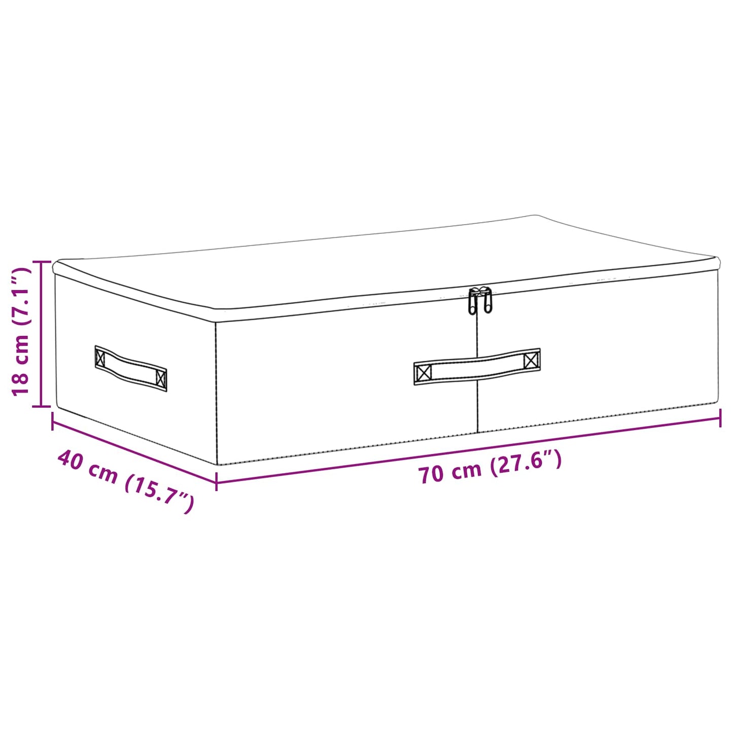Storage Box 6 pcs Anthracite 70 x 40 x 18 cm Non-woven fabric