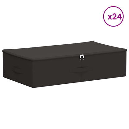 Storage Box 24 pcs Anthracite 70 x 40 x 18 cm Non-woven fabric