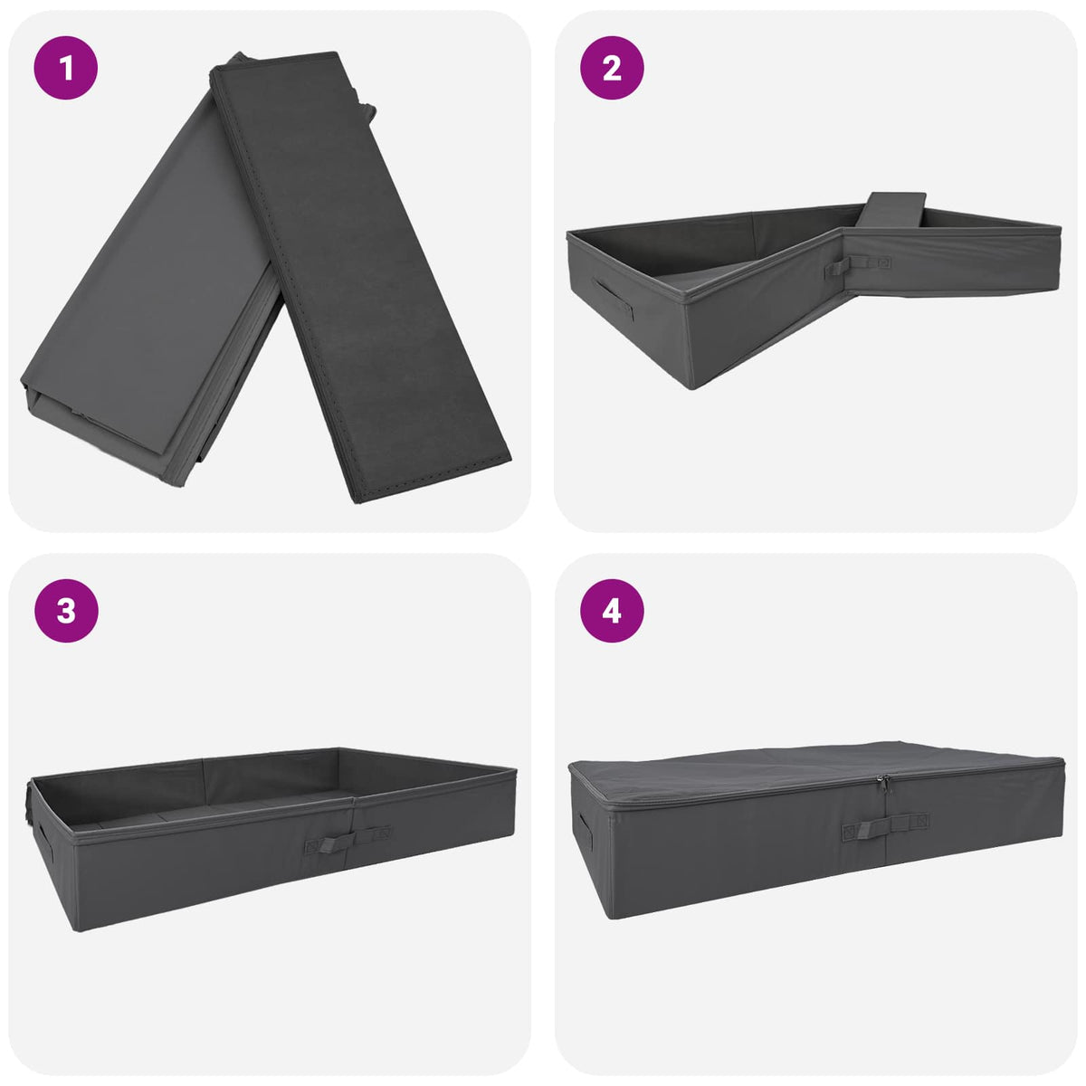 Storage Box 6 pcs Non-woven fabric 90 x 48 x 15 cm 64.8 L