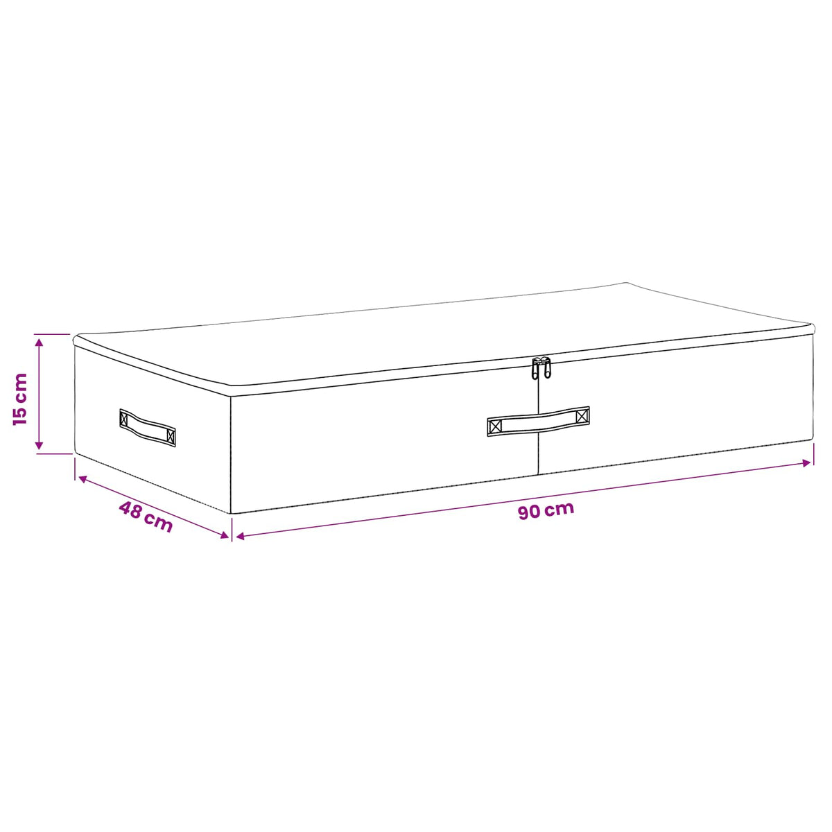 Storage Box 6 pcs Non-woven fabric 90 x 48 x 15 cm 64.8 L