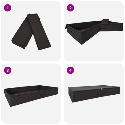 Storage Box 2 pcs Anthracite 100 x 50 x 18 cm Non-woven fabric