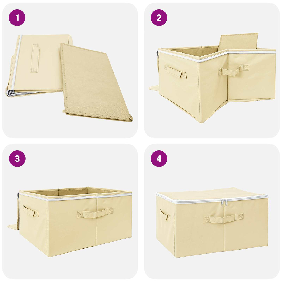 Storage Box 24 pcs Non-woven fabric 50 x 30 x 25 cm 37.5 L