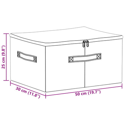 Storage Box 24 pcs Cream 50 x 30 x 25 cm Non-woven fabric