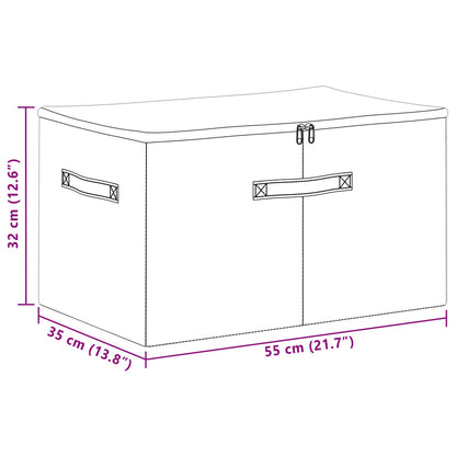Storage Box 2 pcs Cream 55 x 35 x 32 cm Non-woven fabric