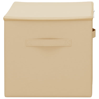 Storage Box 6 pcs Non-woven fabric 60 x 43 x 35 cm 90.3 L Cream