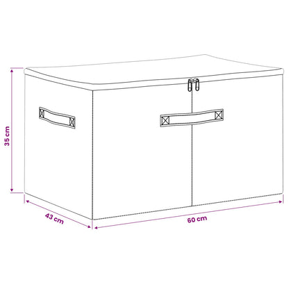 Storage Box 6 pcs Non-woven fabric 60 x 43 x 35 cm 90.3 L Cream