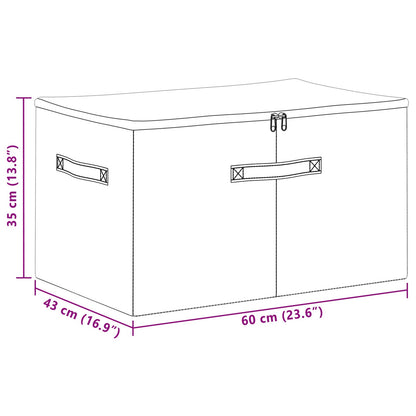 Storage Box 24 pcs Cream 60 x 43 x 35 cm Non-woven fabric