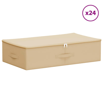 Storage Box 24 pcs Cream 70 x 40 x 18 cm Non-woven fabric