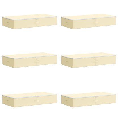Storage Box 6 pcs Non-woven fabric 90 x 48 x 15 cm 64.8 L Cream