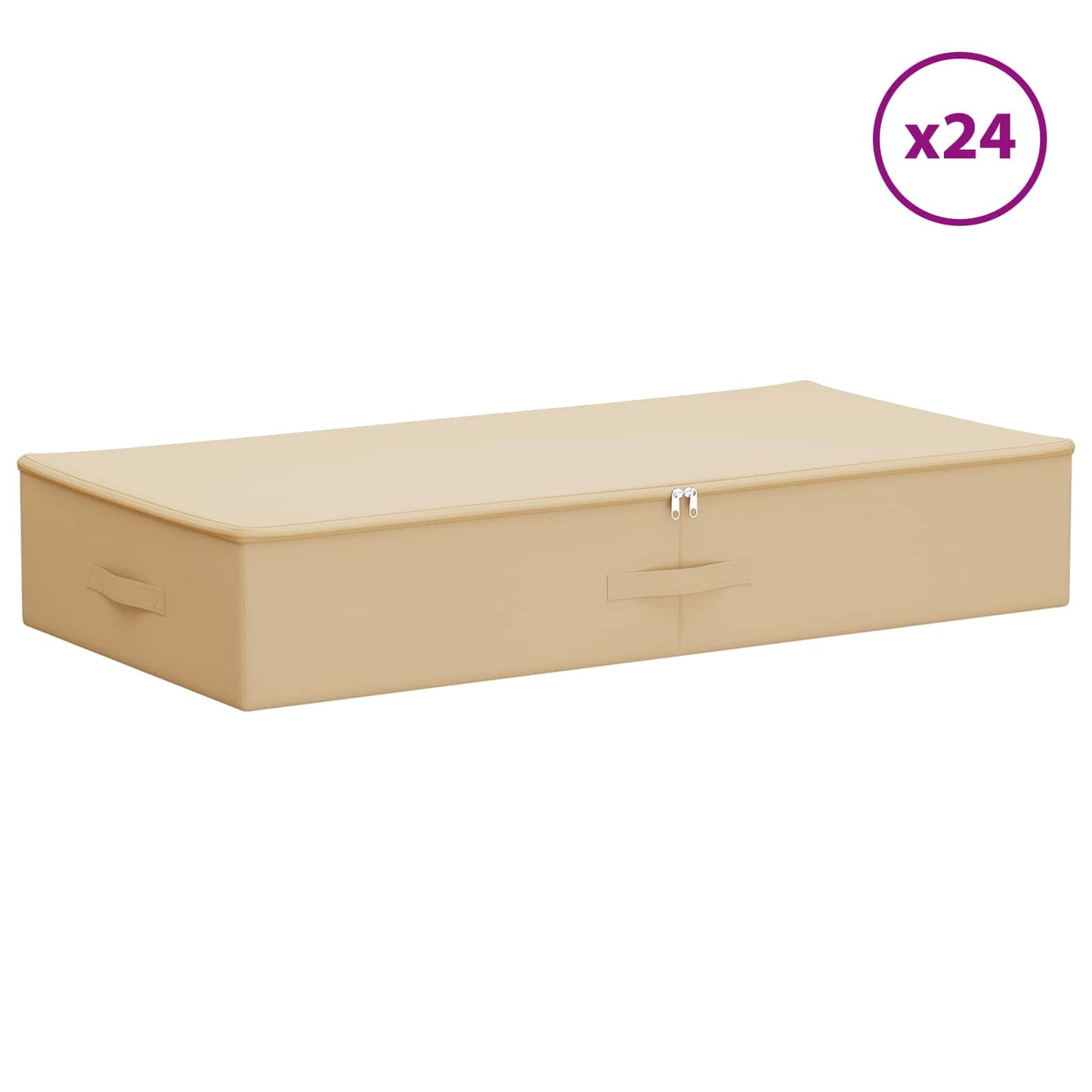 Storage Box 24 pcs Cream 90 x 48 x 15 cm Non-woven fabric