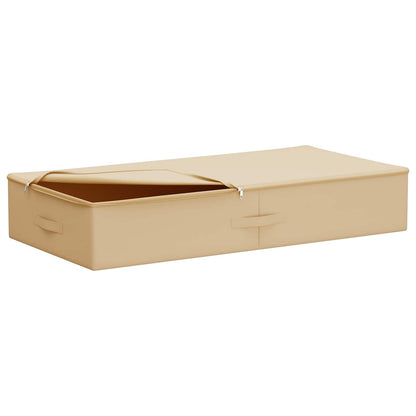 Storage Box 2 pcs Cream 100 x 50 x 18 cm Non-woven fabric