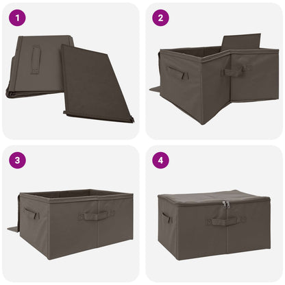 Storage Box 6 pcs Grey 43 x 34 x 23 cm Non-woven fabric