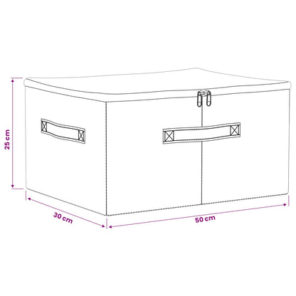 Storage Box 6 pcs Non-woven fabric 50 x 30 x 25 cm 37.5 L Grey