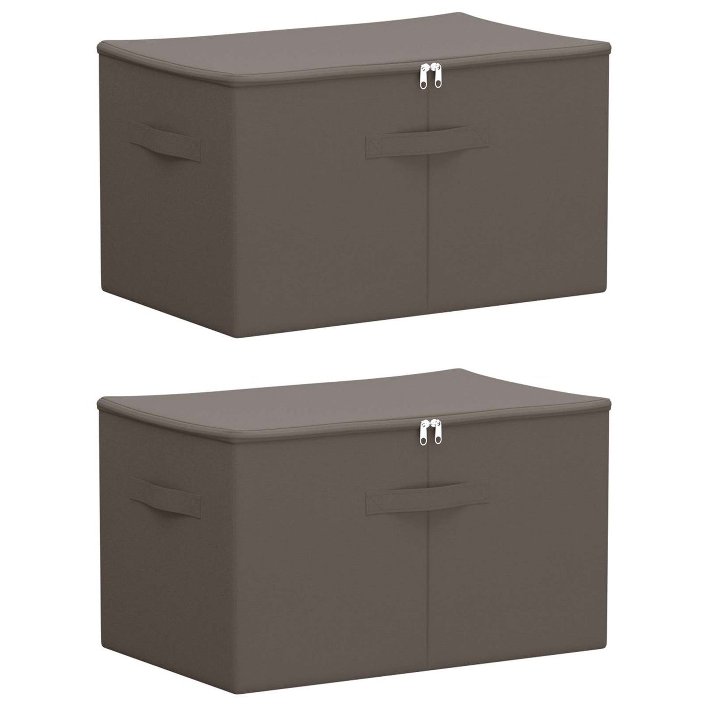 Storage Box 2 pcs Grey 55 x 35 x 32 cm Non-woven fabric