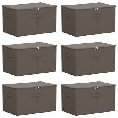 Storage Box 6 pcs Anthracite 55 x 35 x 32 cm Non-woven fabric