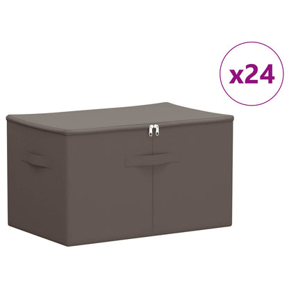 Storage Box 24 pcs Grey 55 x 35 x 32 cm Non-woven fabric