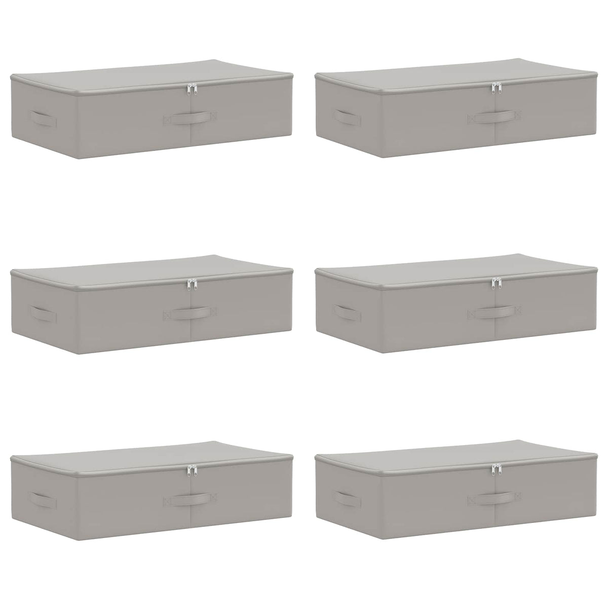 Storage Box 6 pcs Non-woven fabric 70 x 40 x 18 cm 50.4 L Grey