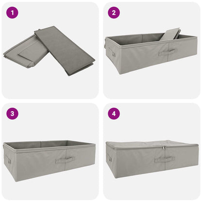 Storage Box 6 pcs Non-woven fabric 70 x 40 x 18 cm 50.4 L Grey