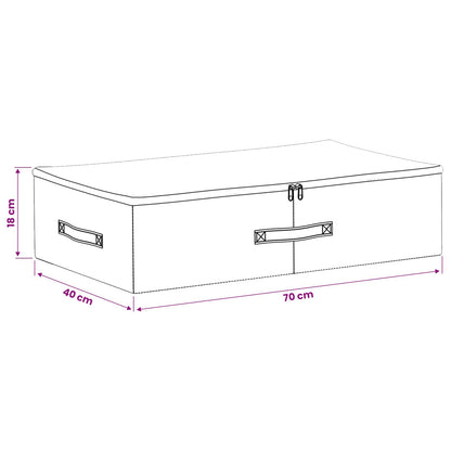 Storage Box 6 pcs Non-woven fabric 70 x 40 x 18 cm 50.4 L Grey