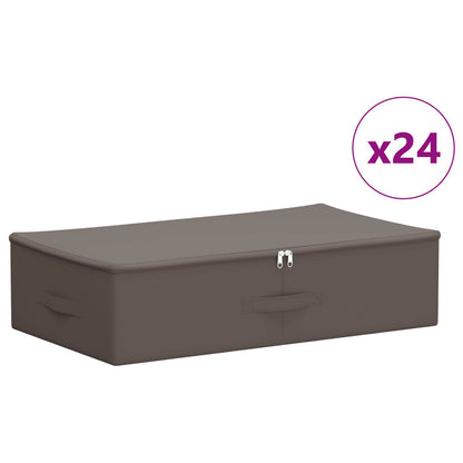 Storage Box 24 pcs Grey 70 x 40 x 18 cm Non-woven fabric