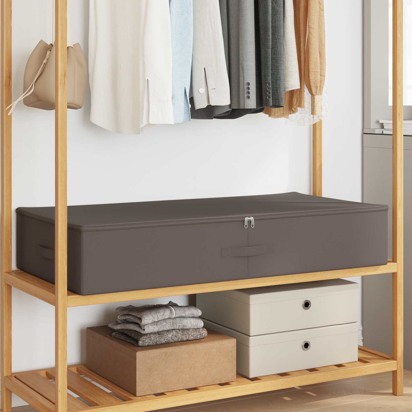 Storage Box Grey 90 x 48 x 15 cm Non-woven fabric
