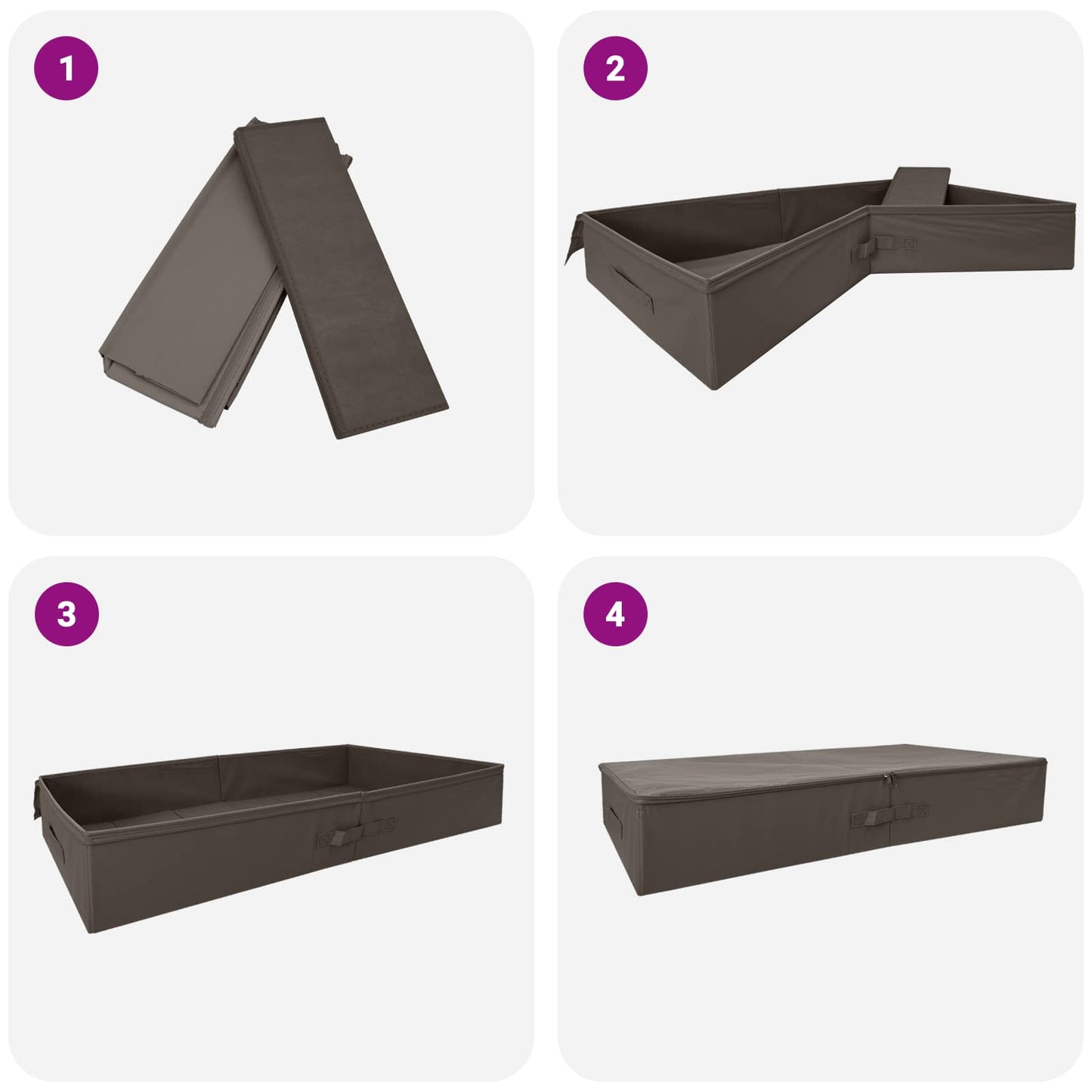 Storage Box Grey 90 x 48 x 15 cm Non-woven fabric