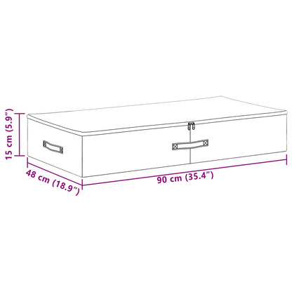 Storage Box Grey 90 x 48 x 15 cm Non-woven fabric